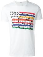 Iceberg Snoopy Print T-shirt, Men's, Size: L, White, Cotton/spandex/elastane