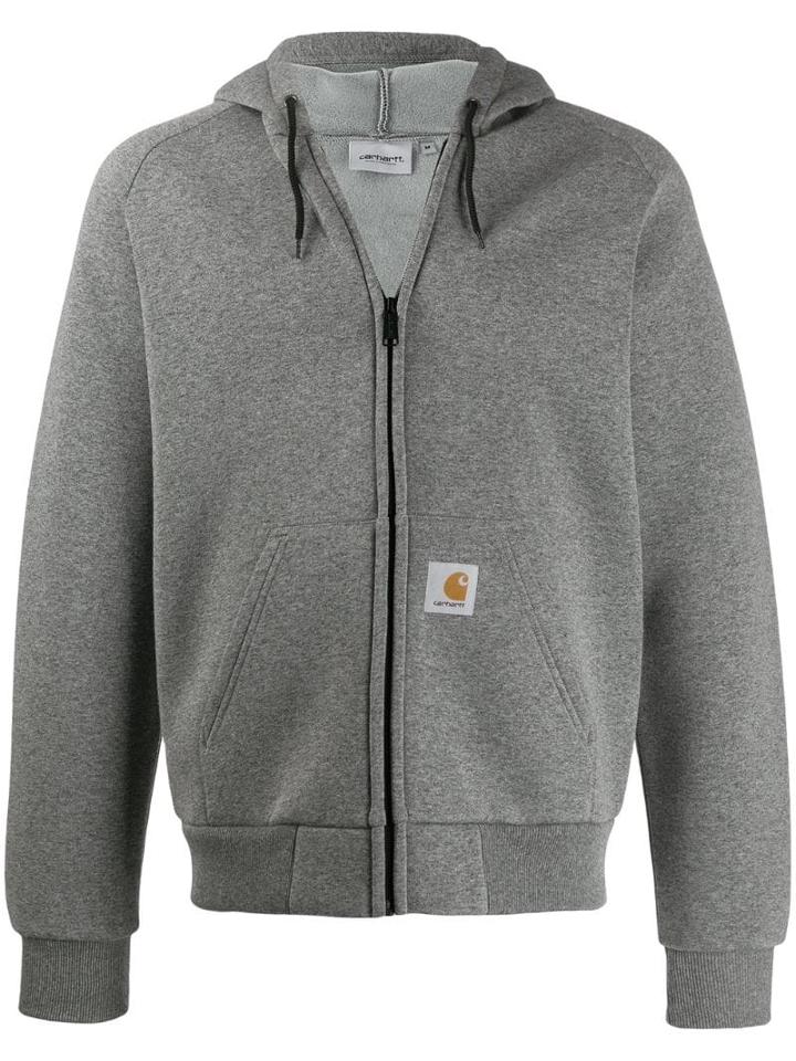 Carhartt Wip Branded Hoodie - Grey