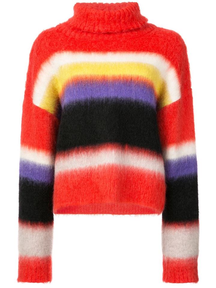 Dvf Diane Von Furstenberg Block Stripe Polo Jumper - Red