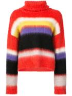 Dvf Diane Von Furstenberg Block Stripe Polo Jumper - Red