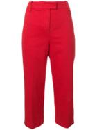 Dondup Wide Leg Cropped Trousers - Red