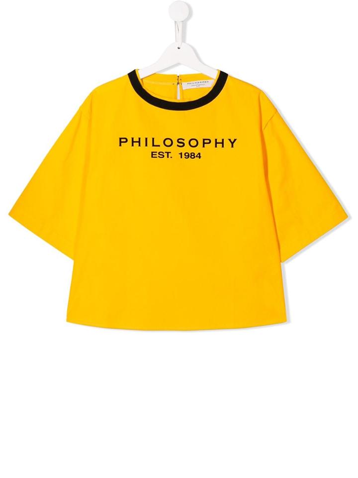 Philosophy Di Lorenzo Serafini Kids Teen Print T-shirt - Yellow