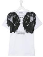 Philipp Plein Kids Lion Head T-shirt, Boy's, Size: 14 Yrs, White