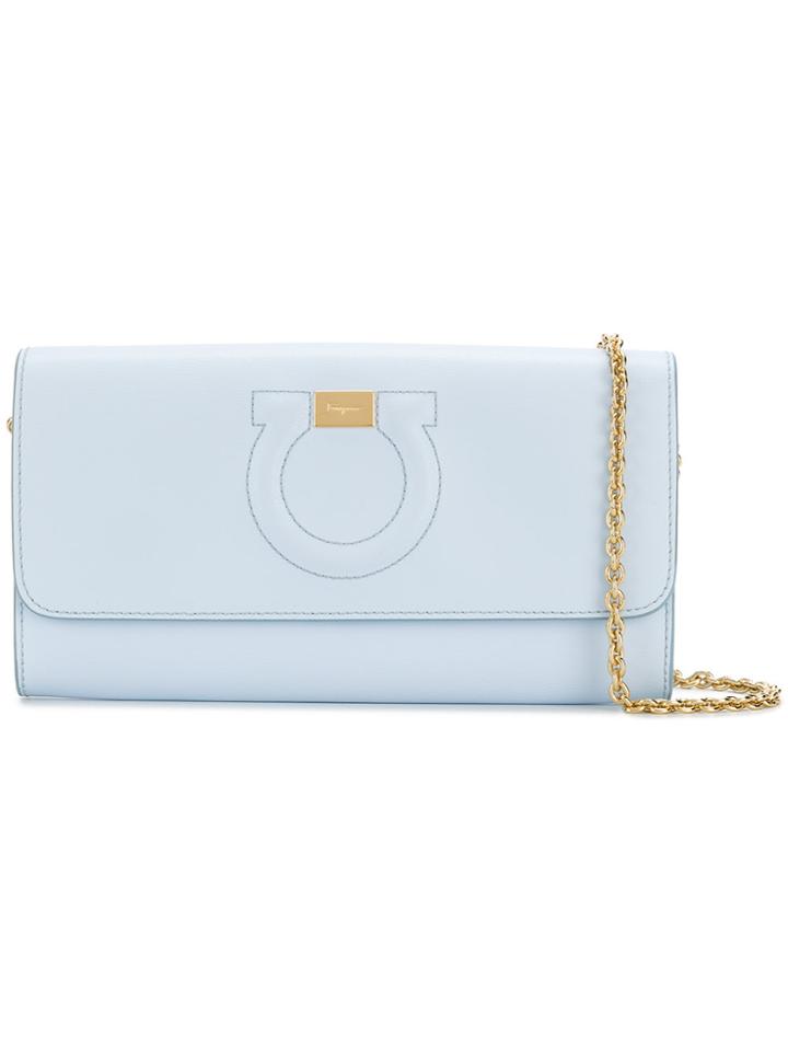 Salvatore Ferragamo Mini Gancio Clutch Bag - Blue