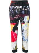 R13 Graphic Print Track Trousers - Black