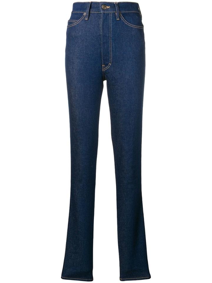 Maison Margiela High-rise Skinny Trousers - Blue