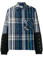 Off-white Plaid Two-layer Shirt - Blue