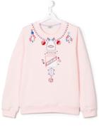 Kenzo Kids Embroidered Sweatshirt, Girl's, Size: 14 Yrs, Pink/purple