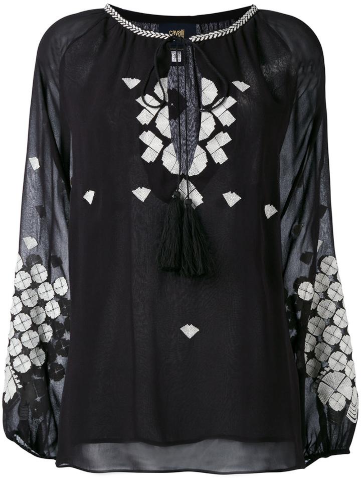 Cavalli Class - Contrast Tunic - Women - Viscose - 40, Black, Viscose
