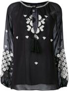 Cavalli Class - Contrast Tunic - Women - Viscose - 40, Black, Viscose