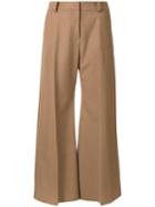 Miharayasuhiro Palazzo Pants, Women's, Size: 40, Brown, Wool