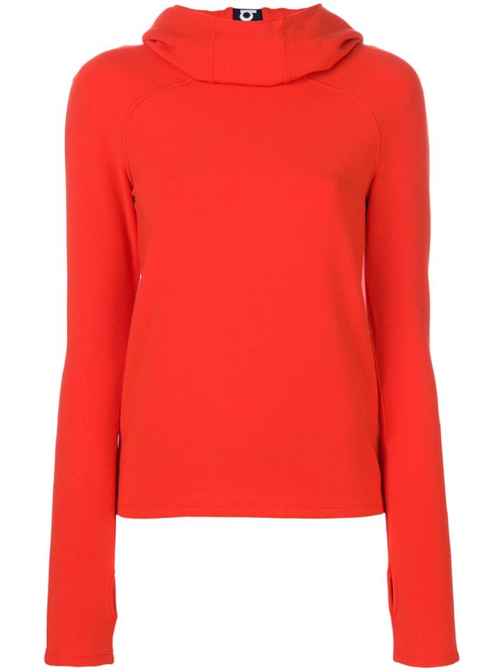 Paco Rabanne Reversed Zip Up Hoodie - Red