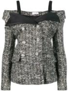 Faith Connexion Tweed Sailor Jacket - Black