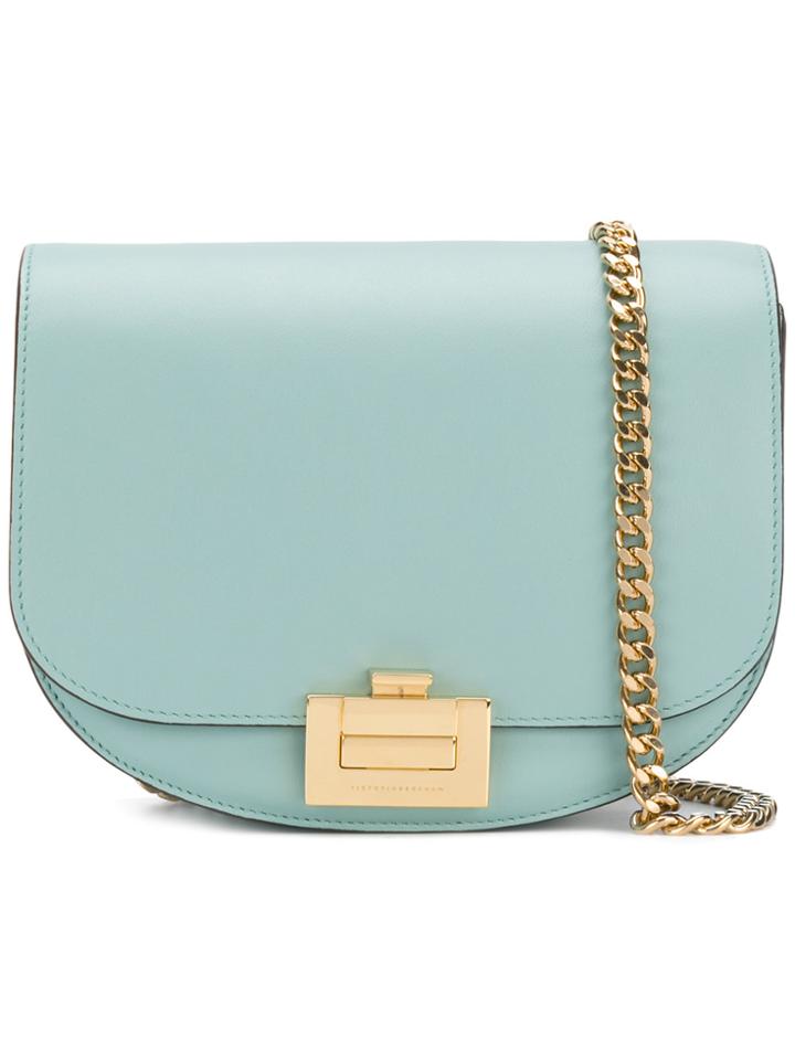 Victoria Beckham Chain Strap Crossbody Bag - Blue