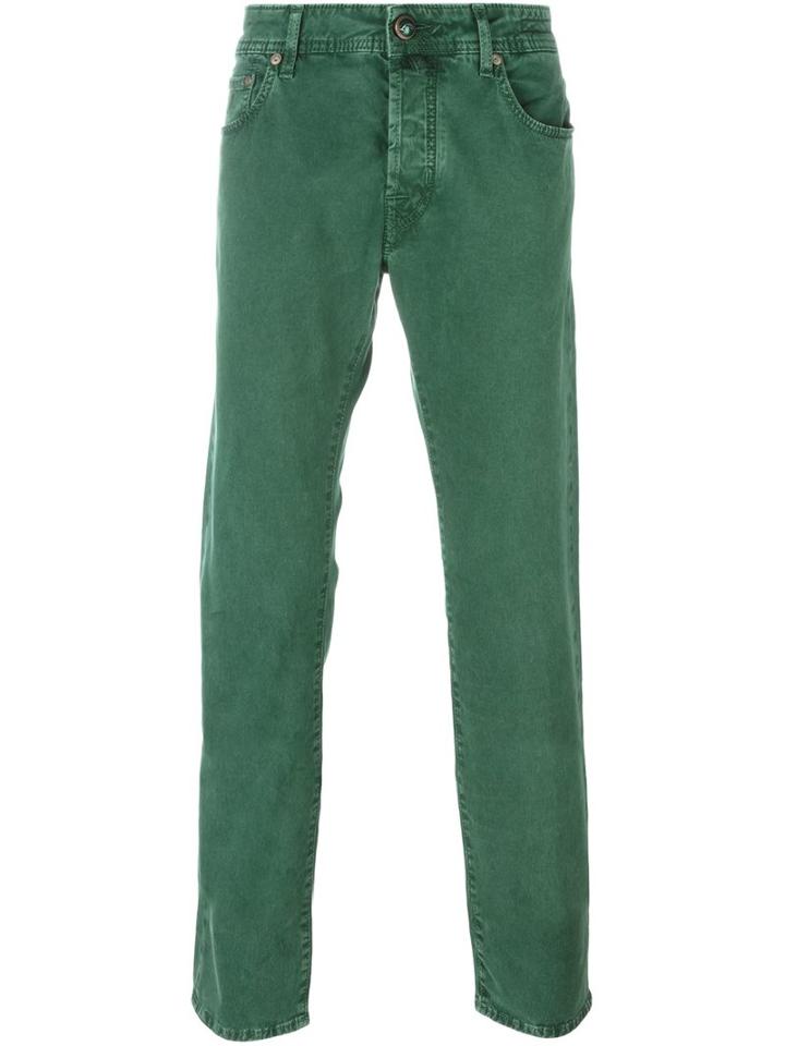Jacob Cohen Relaxed Fit Jeans, Men's, Size: 32, Green, Cotton/spandex/elastane