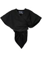 Jacquemus - Flared Shoulder Top - Women - Cotton/linen/flax - 34, Black, Cotton/linen/flax