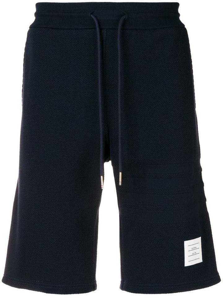 Thom Browne 4-bar Honeycomb Piqué Sweatshort - Blue