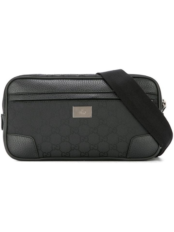 Gucci Pre-owned Gg Pattern Waist Bum Bag - Black