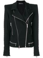 Balmain Jersey Biker Jacket - Black