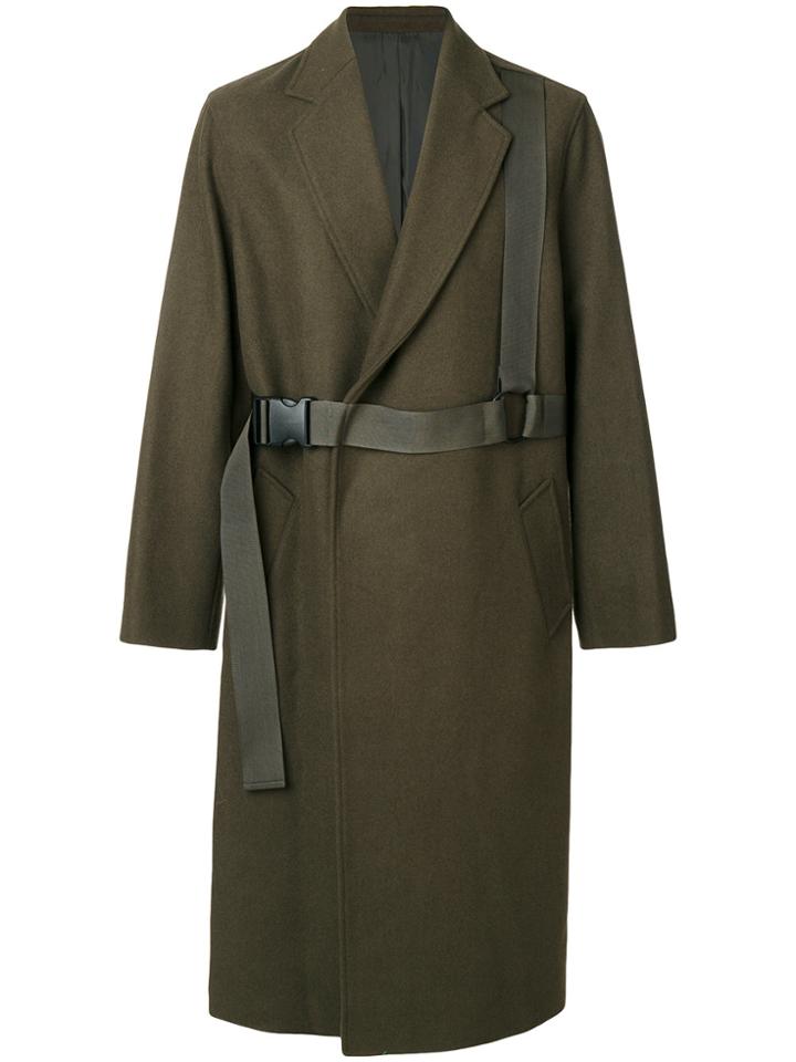 D.gnak Belt Detail Trench Coat - Green