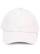 Stone Island Logo Baseball Cap, Men's, Size: Large, Nude/neutrals, Cotton