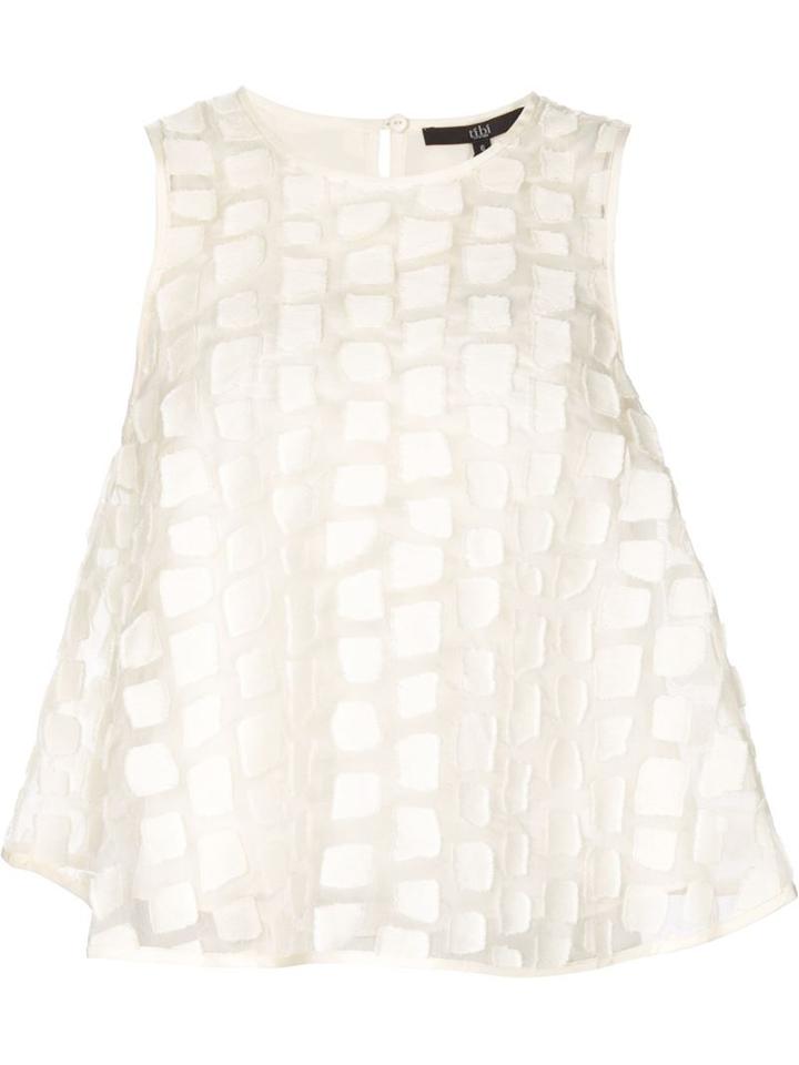 Tibi Flared Textured Top