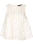 Tibi Flared Textured Top
