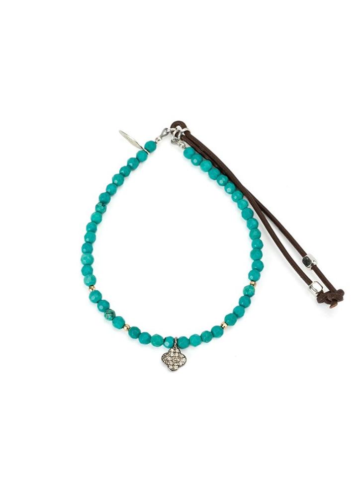 Beaded Bracelet, Adult Unisex, Green, Catherine Michiels