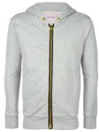 Palm Angels Maxi Zipped Hoodie, Size: Small, Grey, Cotton