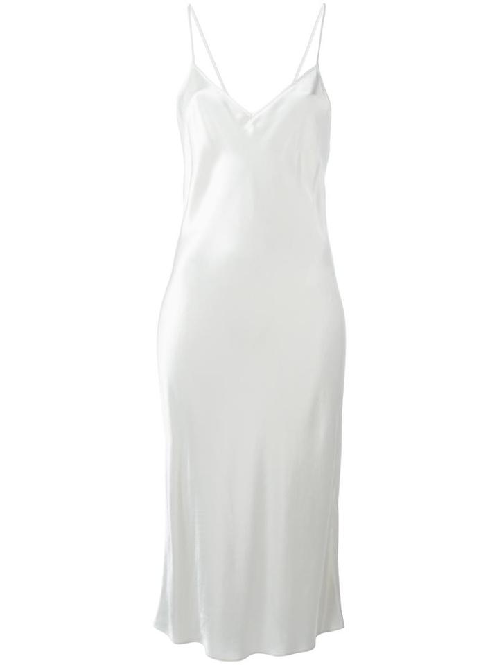Dkny Satin Slip Dress, Women's, Size: Small, White, Rayon/triacetate/polyester