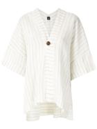 Osklen Panelled Linen Blouse - White