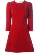 Dolce & Gabbana Flared Dress, Women's, Size: 38, Red, Silk/spandex/elastane/virgin Wool