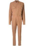 Bassike Utility Jumpsuit - Brown