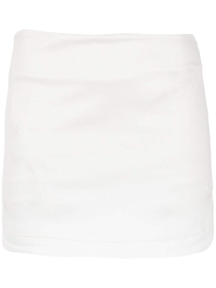 Andrea Bogosian High Waisted Slim Skirt - White