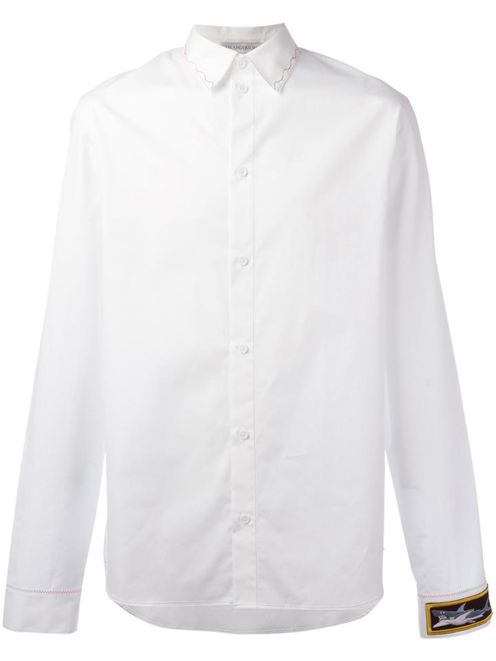 J.w.anderson Plain Shirt, Men's, Size: 48, White, Cotton