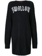 Mcq Alexander Mcqueen Swallow Sweater Dress - Black