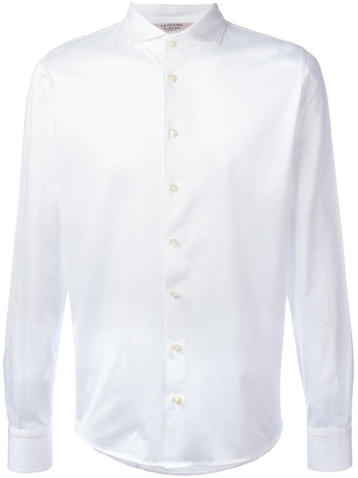 La Fileria For D'aniello Classic Shirt, Men's, Size: 52, White, Cotton