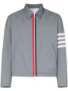 Thom Browne Striped Zipped Bomber Jacket - Grey