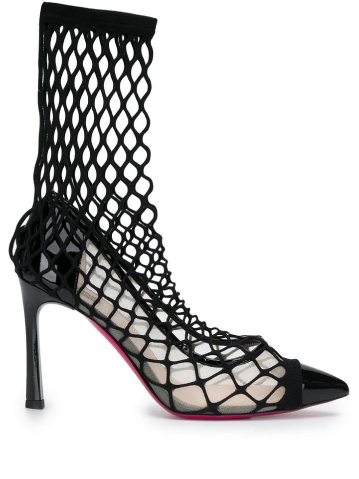 Pinko Fishnet Pumps - Black