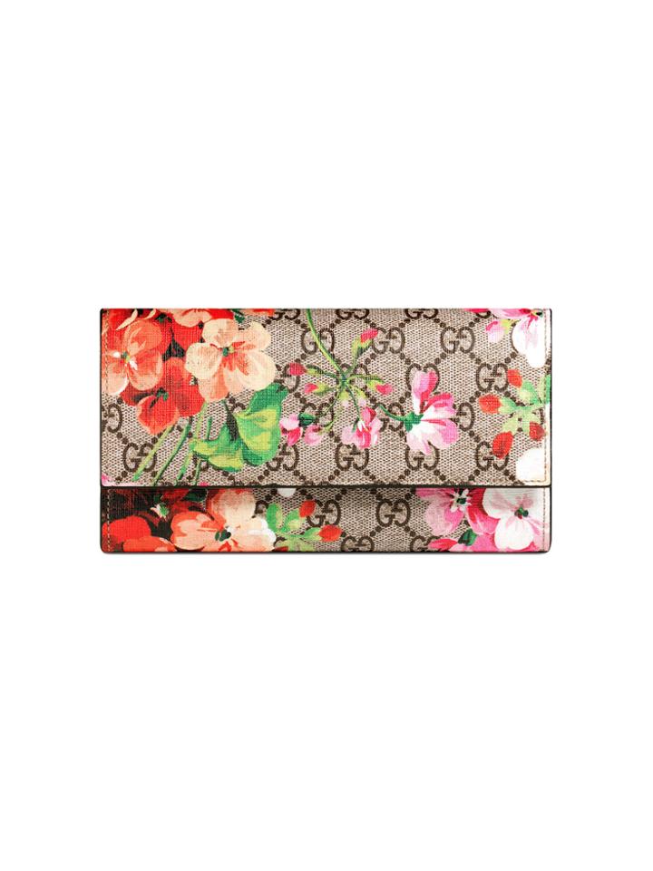 Gucci Gg Blooms Continental Wallet - Nude & Neutrals