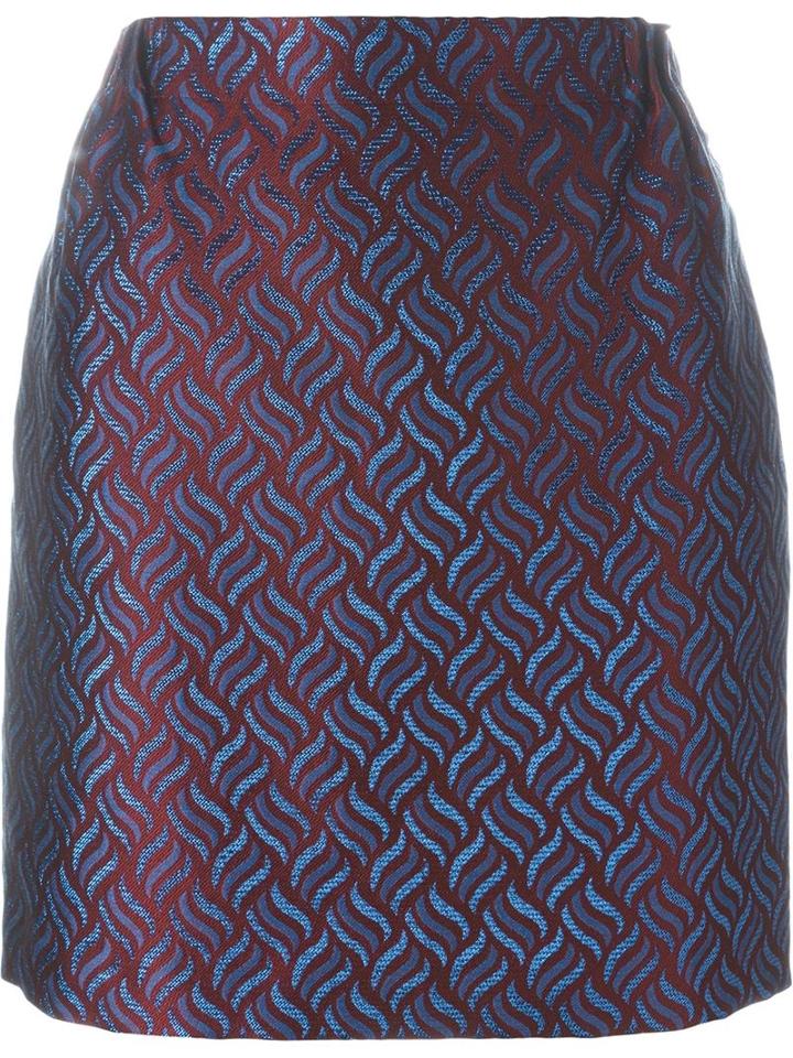 Golden Goose Deluxe Brand Jacquard Mini Skirt, Women's, Size: Small, Red, Cotton/acetate/polyamide/cotton
