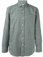Salvatore Piccolo Checked Classic Shirt, Men's, Size: 44, Green, Cotton