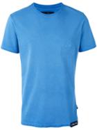 Philipp Plein Lower Skull Embossed T-shirt, Men's, Size: Medium, Blue, Cotton