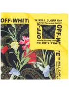 Off-white Logo Border Floral Scarf - Black