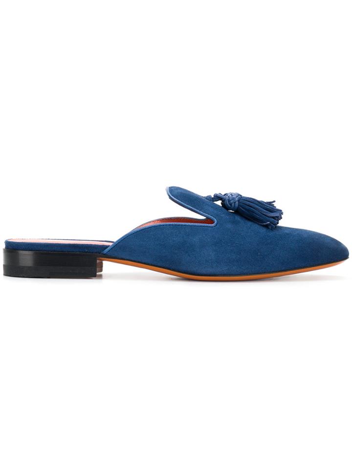 Santoni Tassel Mules - Blue