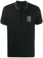 Emporio Armani Logo Patch Polo Shirt - Black