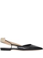 Burberry Logo Detail Leather Slingback Flats - Black