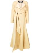 Jacquemus Long Flared Belted Coat - Yellow