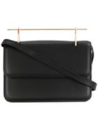 M2malletier - Metallic Handle Crossbody Bag - Women - Calf Leather - One Size, Black, Calf Leather