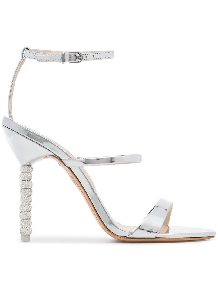 Sophia Webster Rosalind Crystal 100 Sandals - Silver